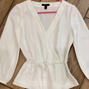 J. Crew Drapey Faux Wrap Blouse